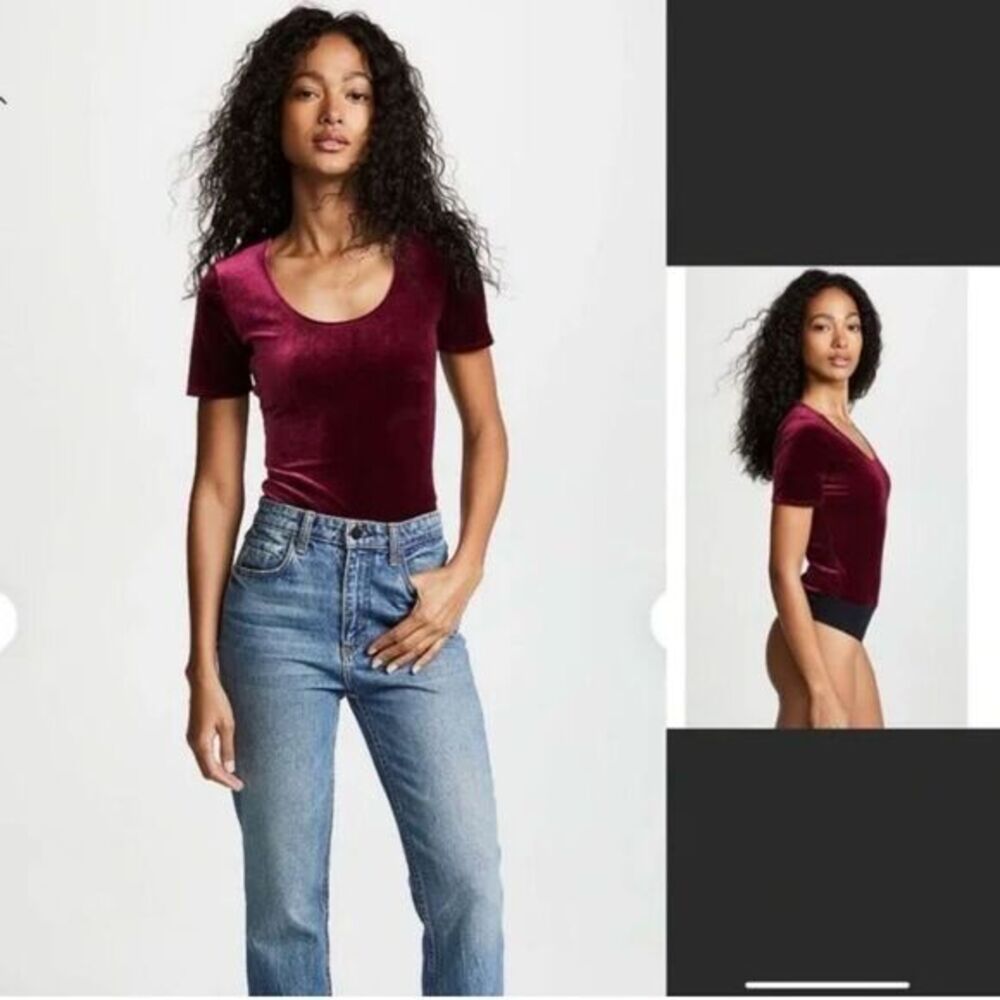 Commando Wine Maroon Velvet Bodysuit